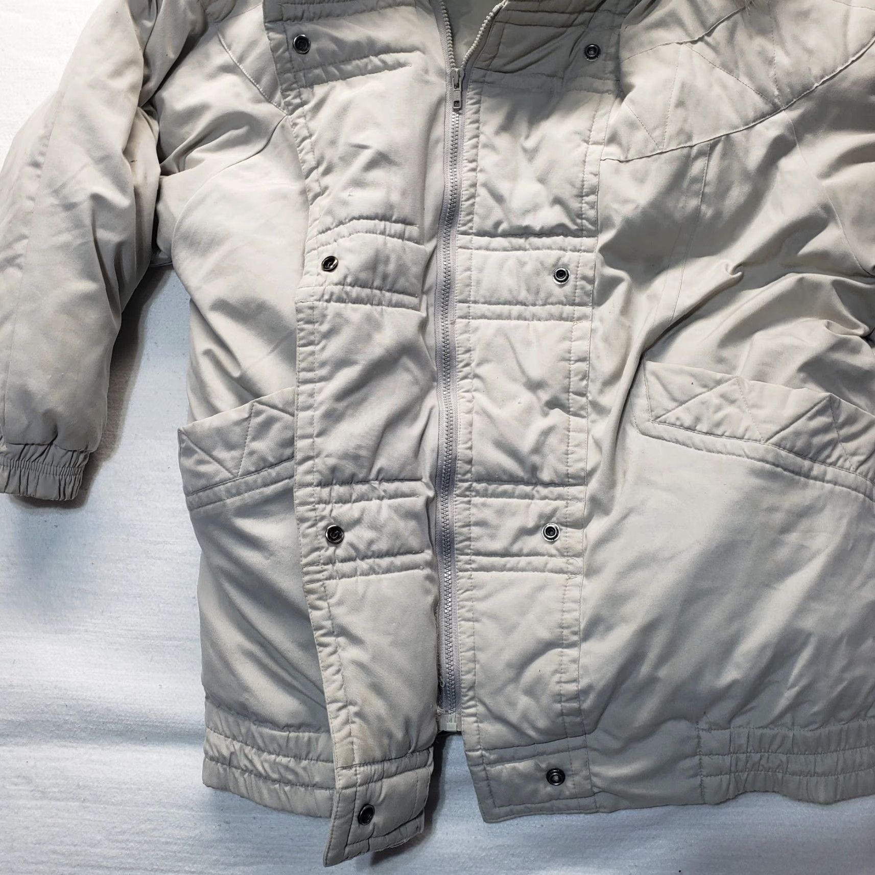 Mulberry Mulberry Street Jacket Womens XL Beige Hoodie Puffer Coat Winter Heavy Size XL / US 12-14 / IT 48-50 - 3 Thumbnail