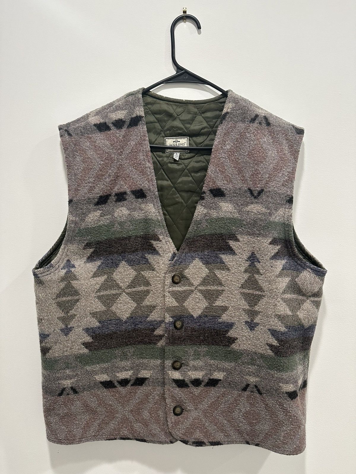 Jack & Jones Jack and Jones Aztec Print Fleece Vest Size US L / EU 52-54 / 3 - 1 Thumbnail