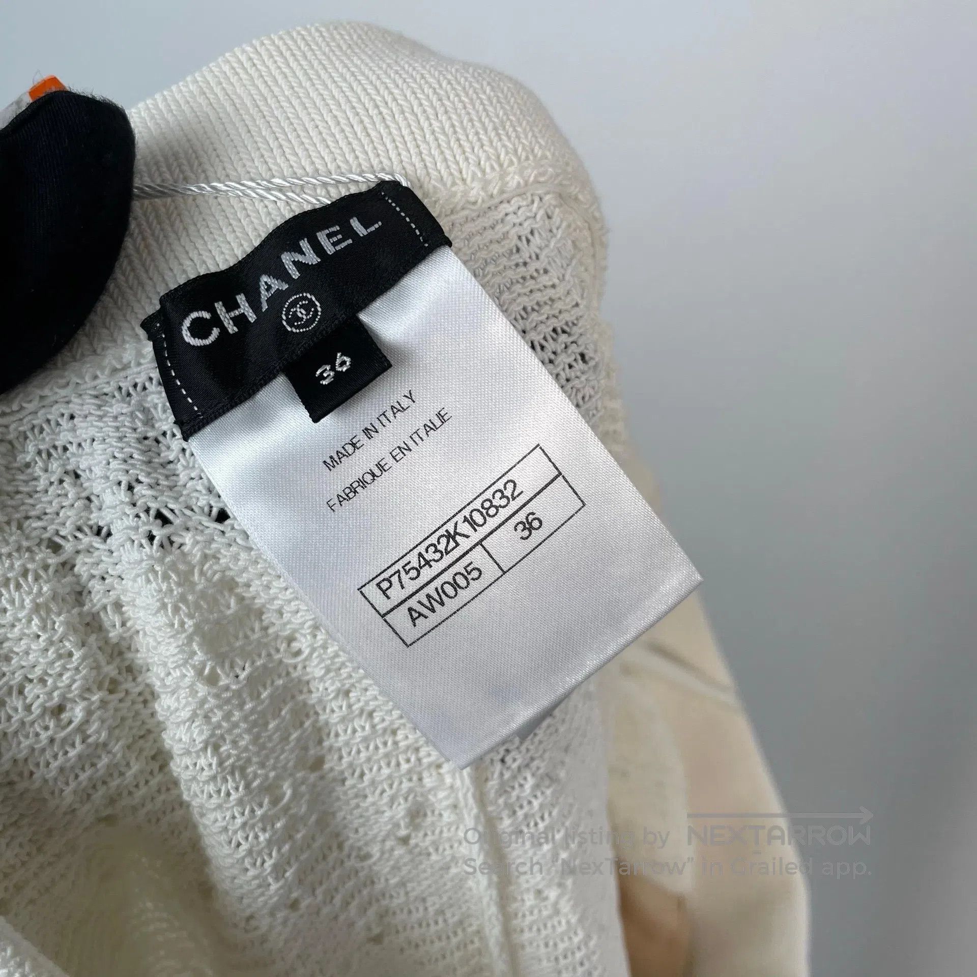 Chanel Chanel White knitted casual pants| Size 35" - 5 Thumbnail