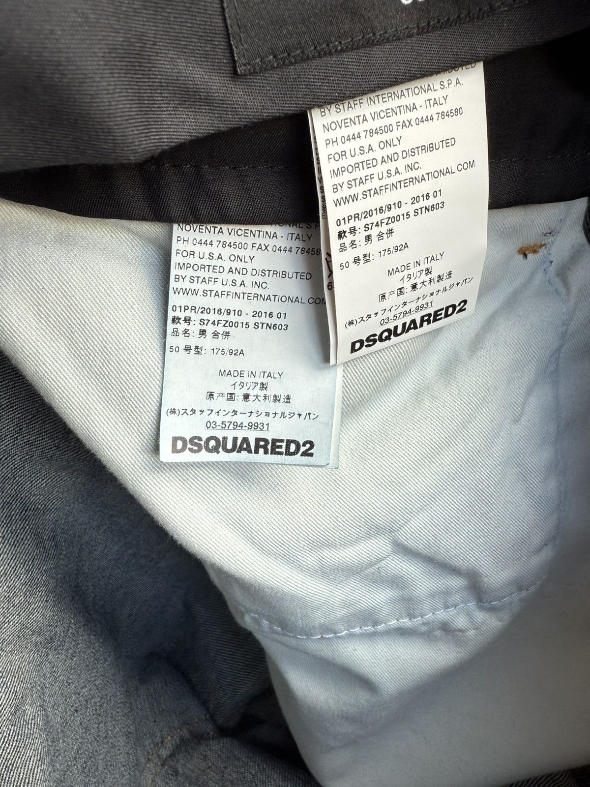 Dsquared2 SS16 Dsquared2 denim suit pant jeans distressed waxed paint Size US 34 / EU 50 - 22 Thumbnail