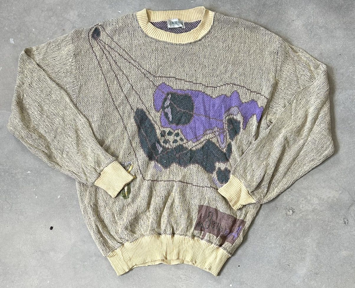 Lindbergh VINTAGE LINDBERGH KNITTED ART SWEATSHIRT Size US L / EU 52-54 / 3 - 1 Thumbnail