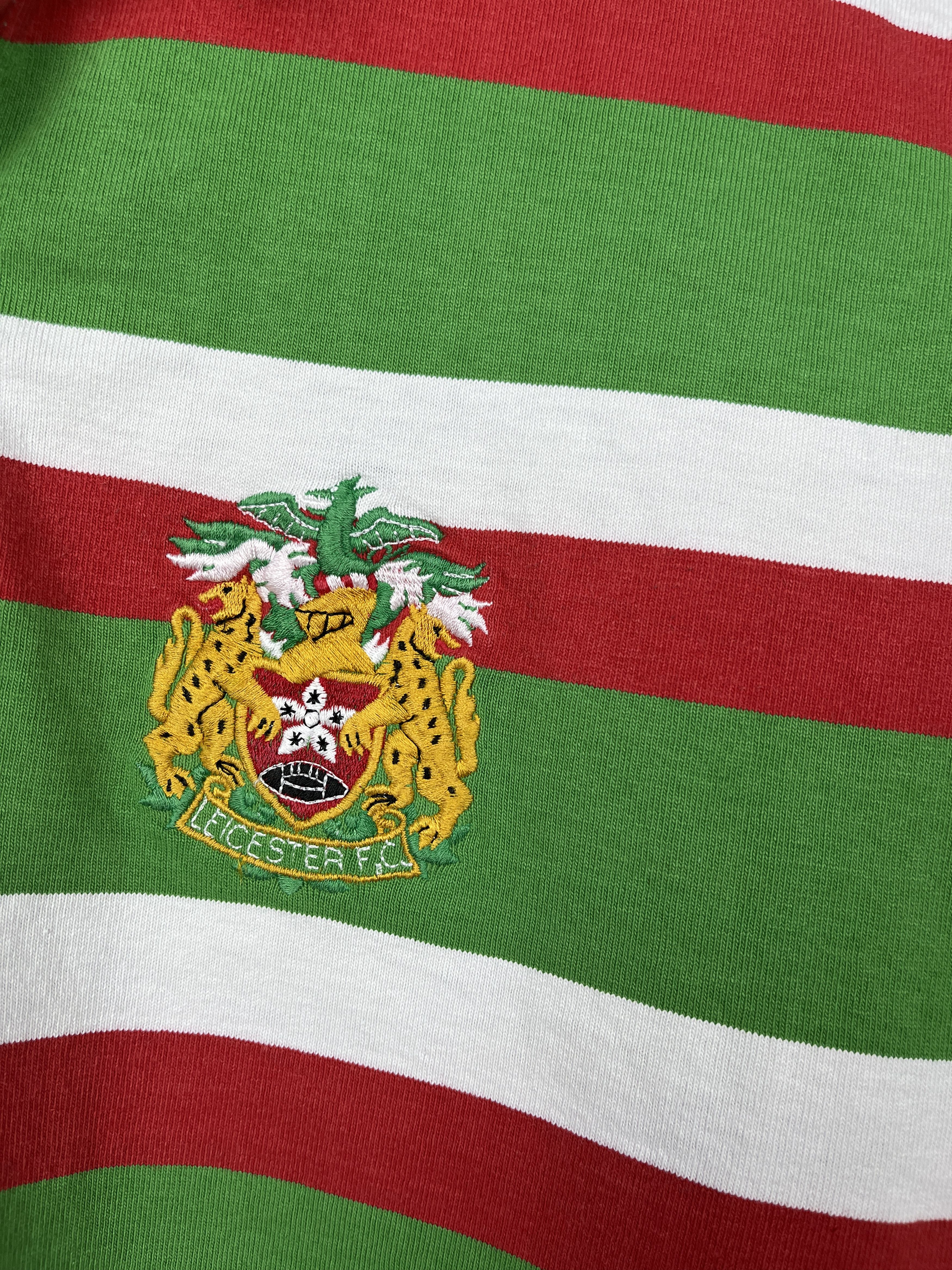 Cotton Traders 90s Leicester Tigers Vintage Rugby Shirt S/S Jersey Size US XL / EU 56 / 4 - 7 Thumbnail