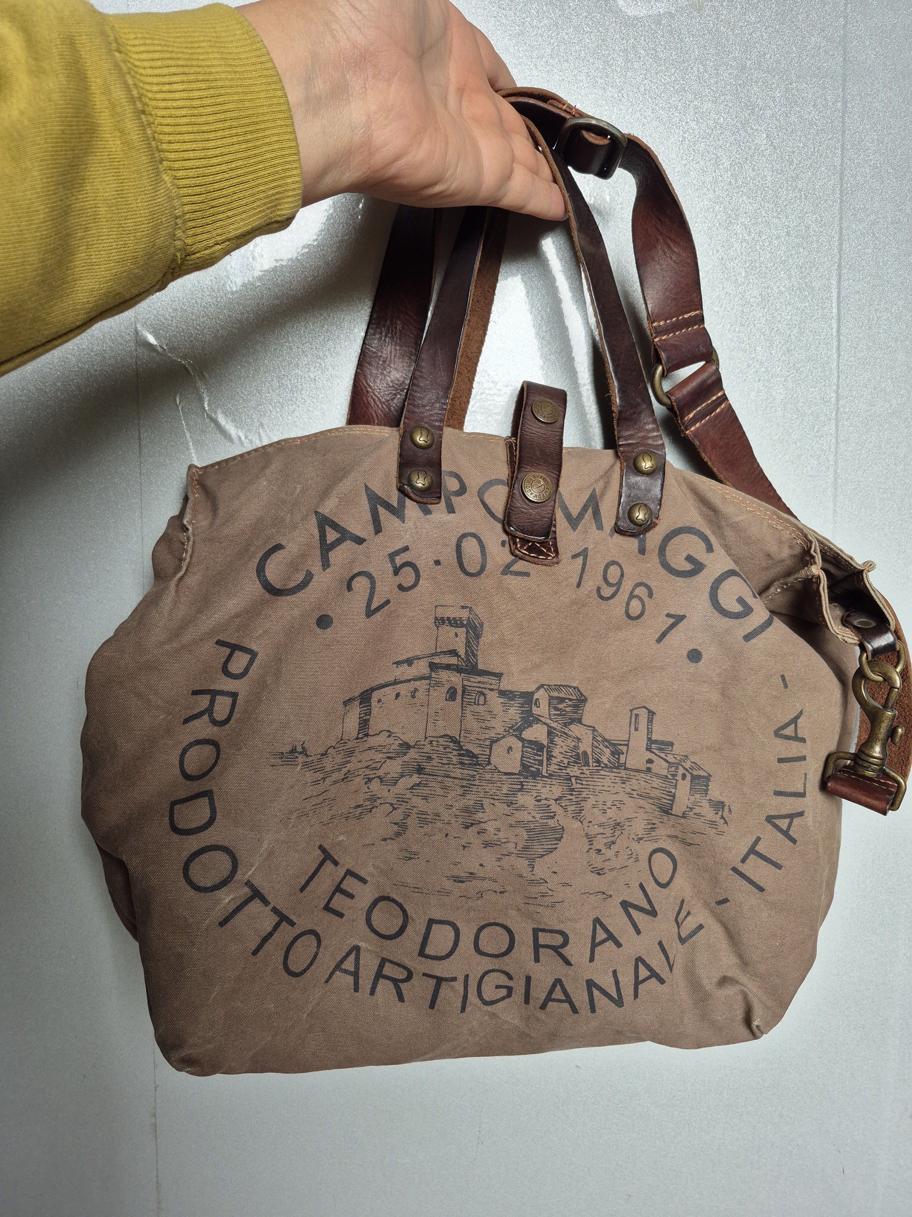 Campomaggi Vintage Campomaggi Teodorano Printed Canvas Leather Size ONE SIZE - 1 Thumbnail
