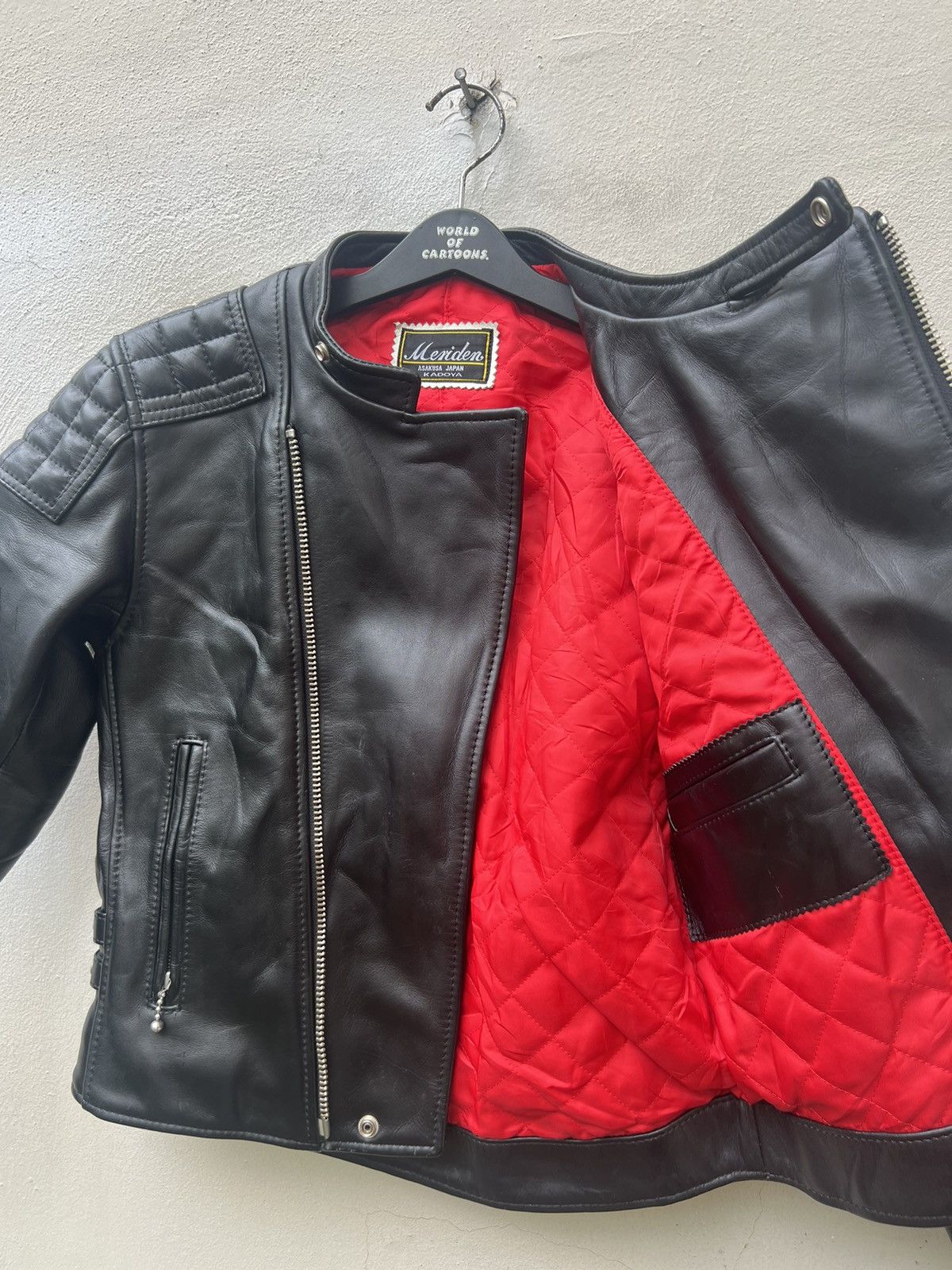 Japanese Brand KADOYA Made in Japan Asymmetrical Black Leather Biker Jacket Size US S / EU 44-46 / 1 - 18 Thumbnail