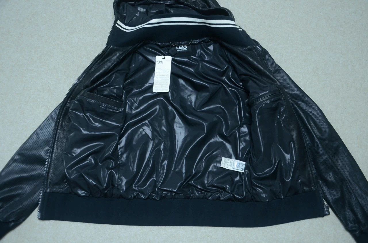 Dolce & Gabbana DG Black Lambskin Leather Jacket 44 Size US S / EU 44-46 / 1 - 5 Thumbnail