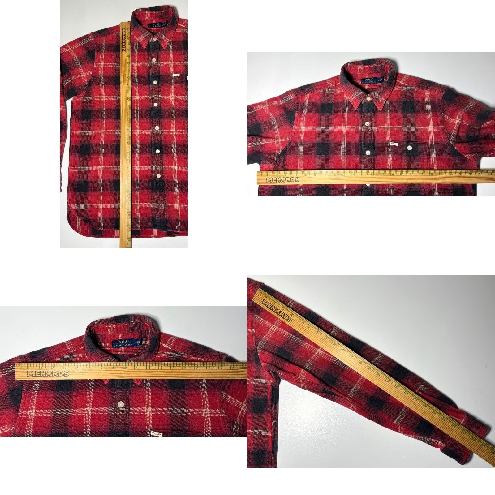 Polo Ralph Lauren Polo Ralph Lauren Men's Plaid Heavyweight Flannel Shirt Lady? Size US L / EU 52-54 / 3 - 8 Thumbnail