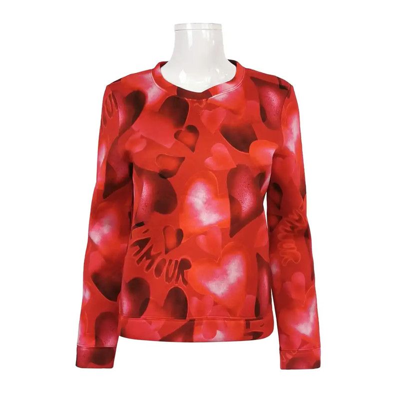 Valentino Valentino Red Cotton Sweatshirt for Women 0089 Size S / US 4 / IT 40 - 1 Thumbnail