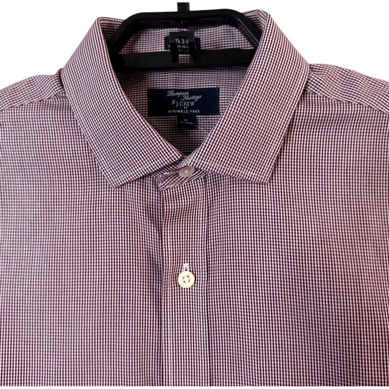 J.Crew J.Crew Gingham Plaid Button-Up L/S Shirt Red Men M 80's 2-Ply Cotton NEW Shirt Size US M / EU 48-50 / 2 - 5 Thumbnail
