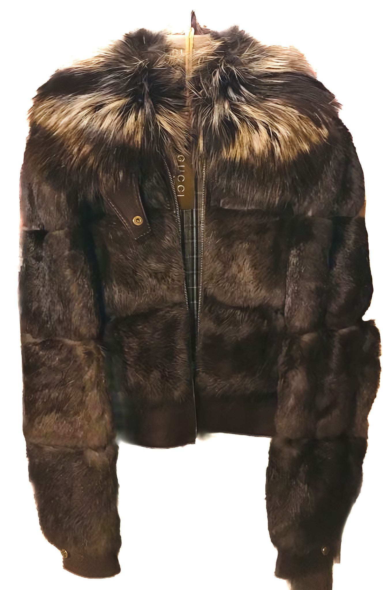 Gucci FUR LEATHER JACKET BY FRIDA GIANNINI Size XS / US 0-2 / IT 36-38 - 2 Thumbnail
