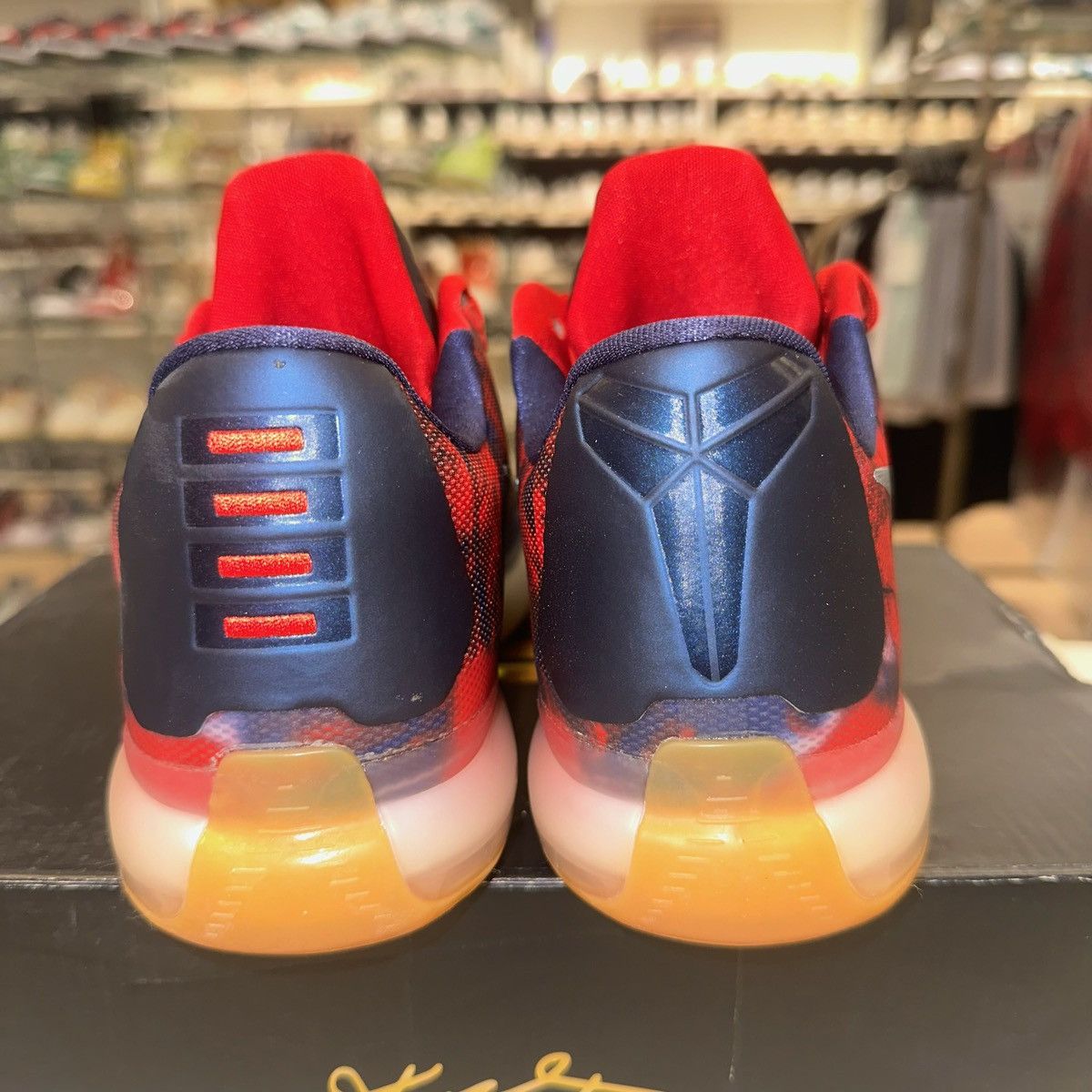 Nike Size 8 - Nike Kobe 10 USA Red Blue WhiteLeather (705317-604) Size US 8 / EU 41 - 3 Thumbnail