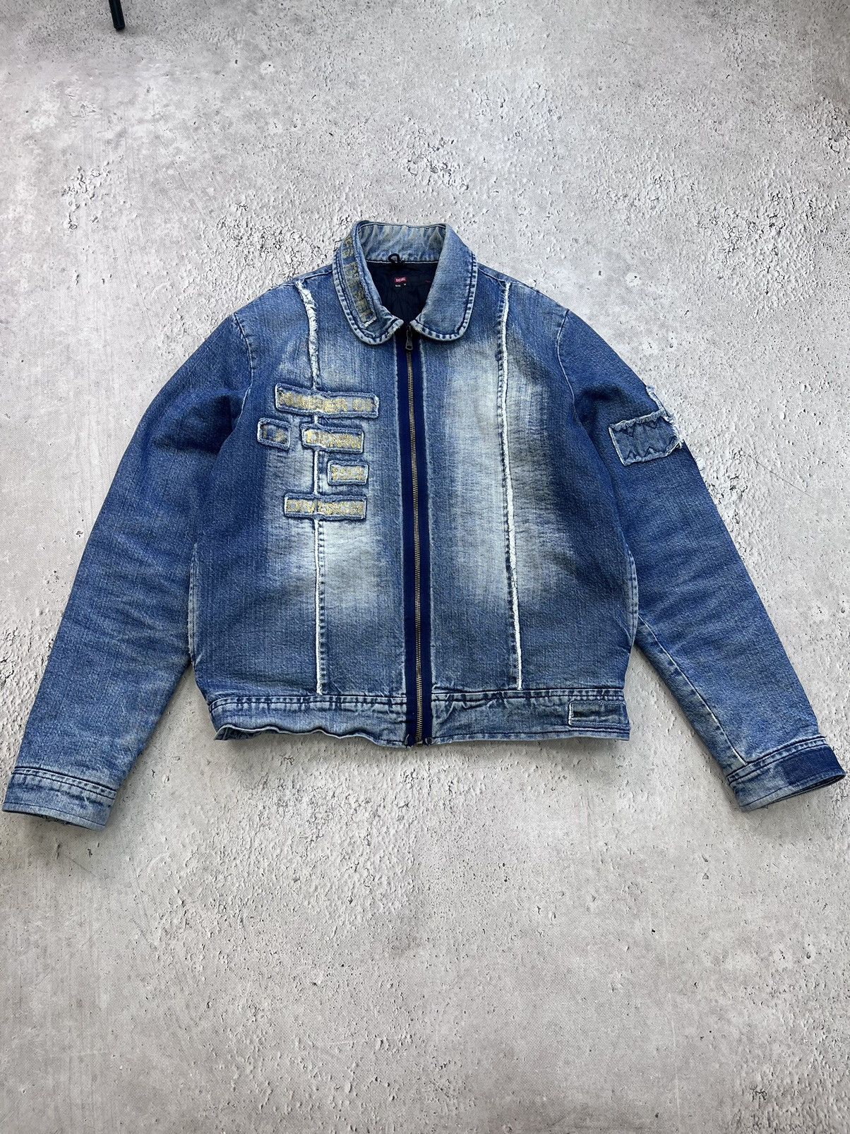 Diesel × Japanese Brand × Vintage Diesel Vintage Mens Denim Racing faded Jacket Jeans Size US M / EU 48-50 / 2 - 1 Thumbnail