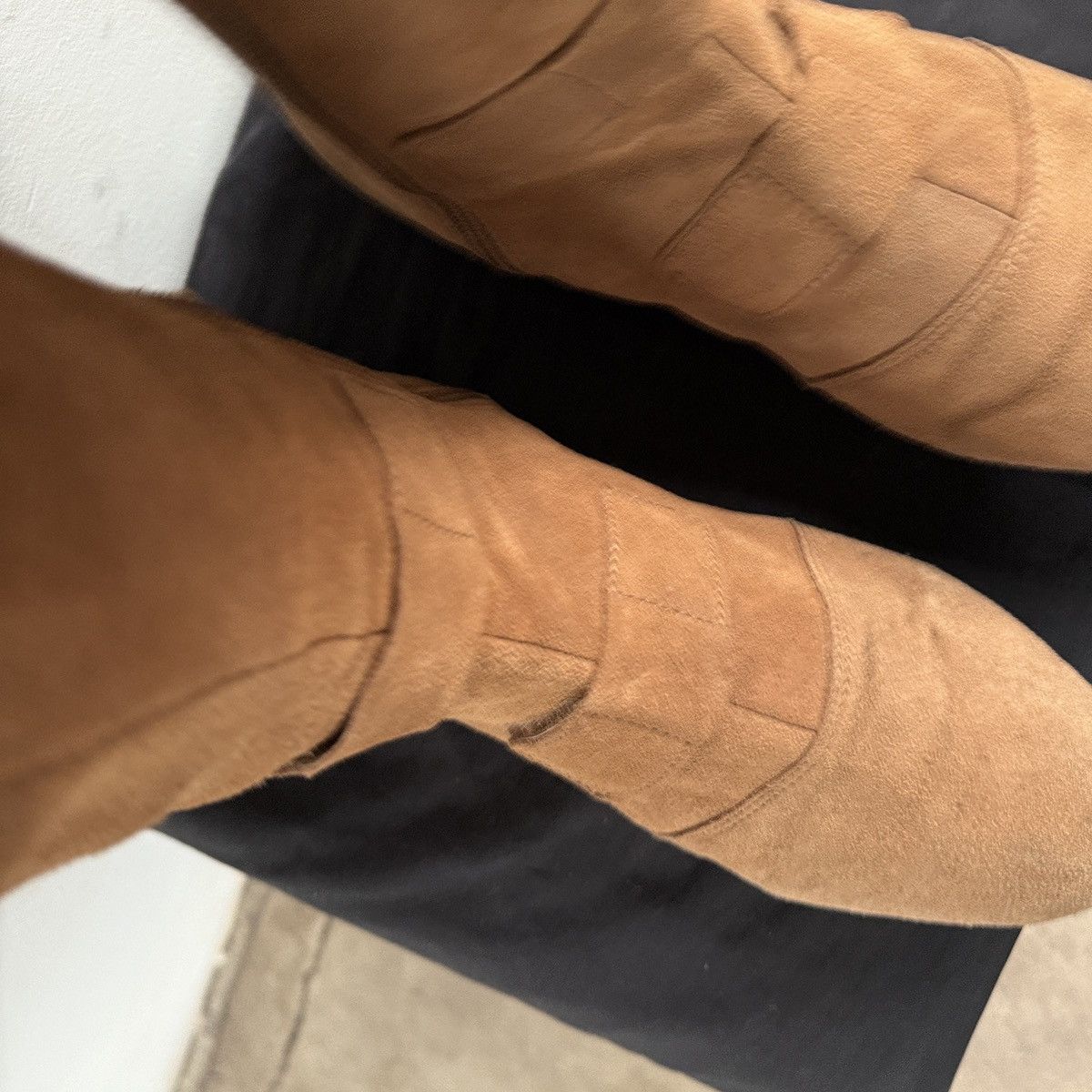 Levi's Vintage Y2K Levi’s Tan Suede Moto Racing Boots Size US 8.5 / IT 38.5 - 7 Thumbnail