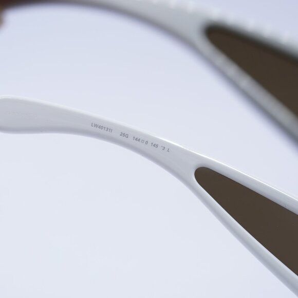 Loewe Loewe LW40131I 25G Sunglasses White Shield Frame, Brown Size ONE SIZE - 6 Thumbnail