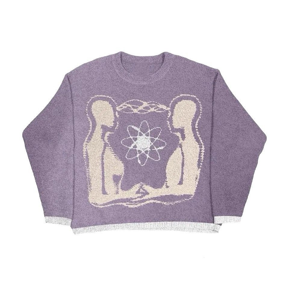 Designer × Japanese Brand × Vintage Y2K Knitted Graphic Sweater Size US M / EU 48-50 / 2 - 1 Preview