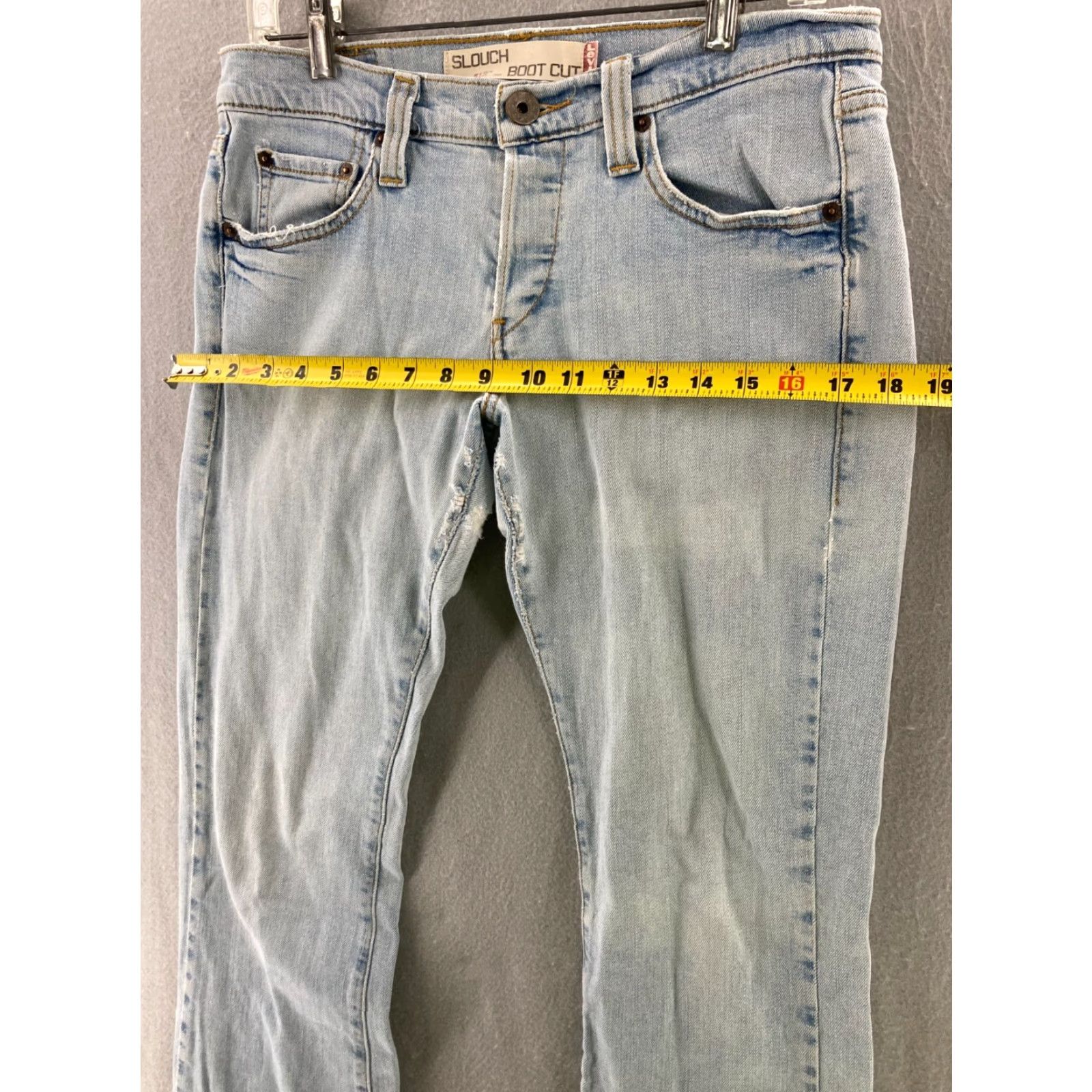 Levi's VINTAGE Levi's 513 Bootcut Jeans Womens 7 M Distressed Light Wash Blue Y2K Size 28" / US 6 / IT 42 - 3 Thumbnail