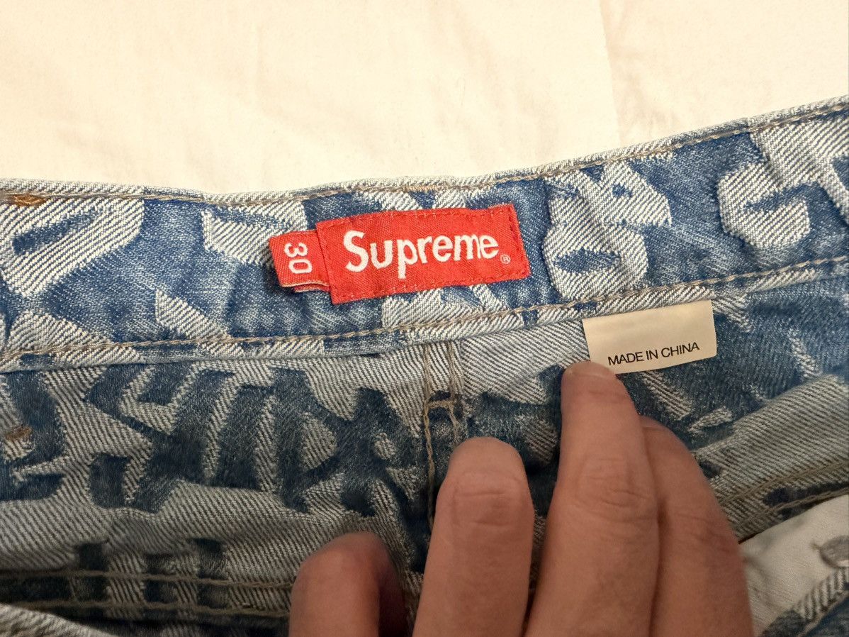 Supreme Supreme fat tip jacquard denim pants Size US 30 / EU 46 - 3 Thumbnail