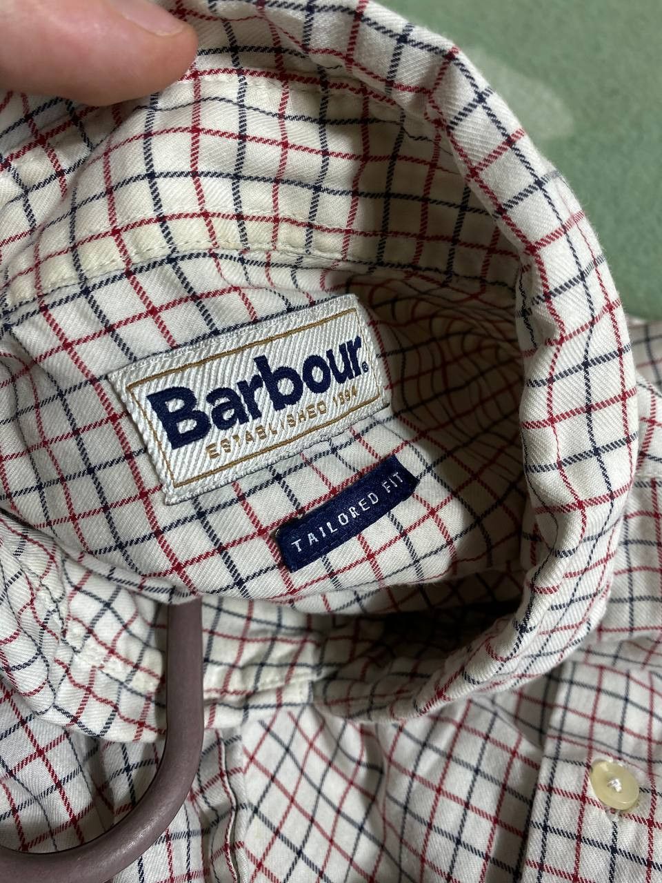 Barbour × Vintage Vintage Mens Shirt Long Sleeve Barbour Tailored fit Size US L / EU 52-54 / 3 - 2 Thumbnail
