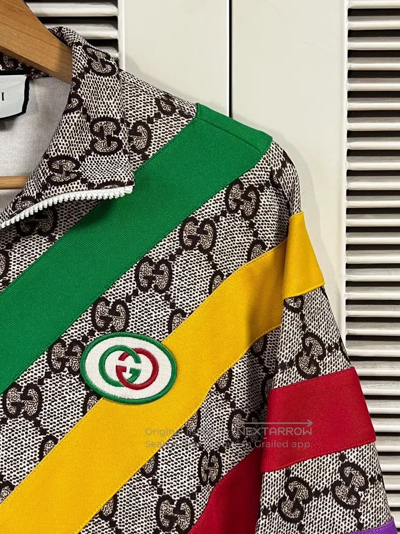 Gucci Gucci Colourful striped old flower jacket Size US M / EU 48-50 / 2 - 5 Thumbnail