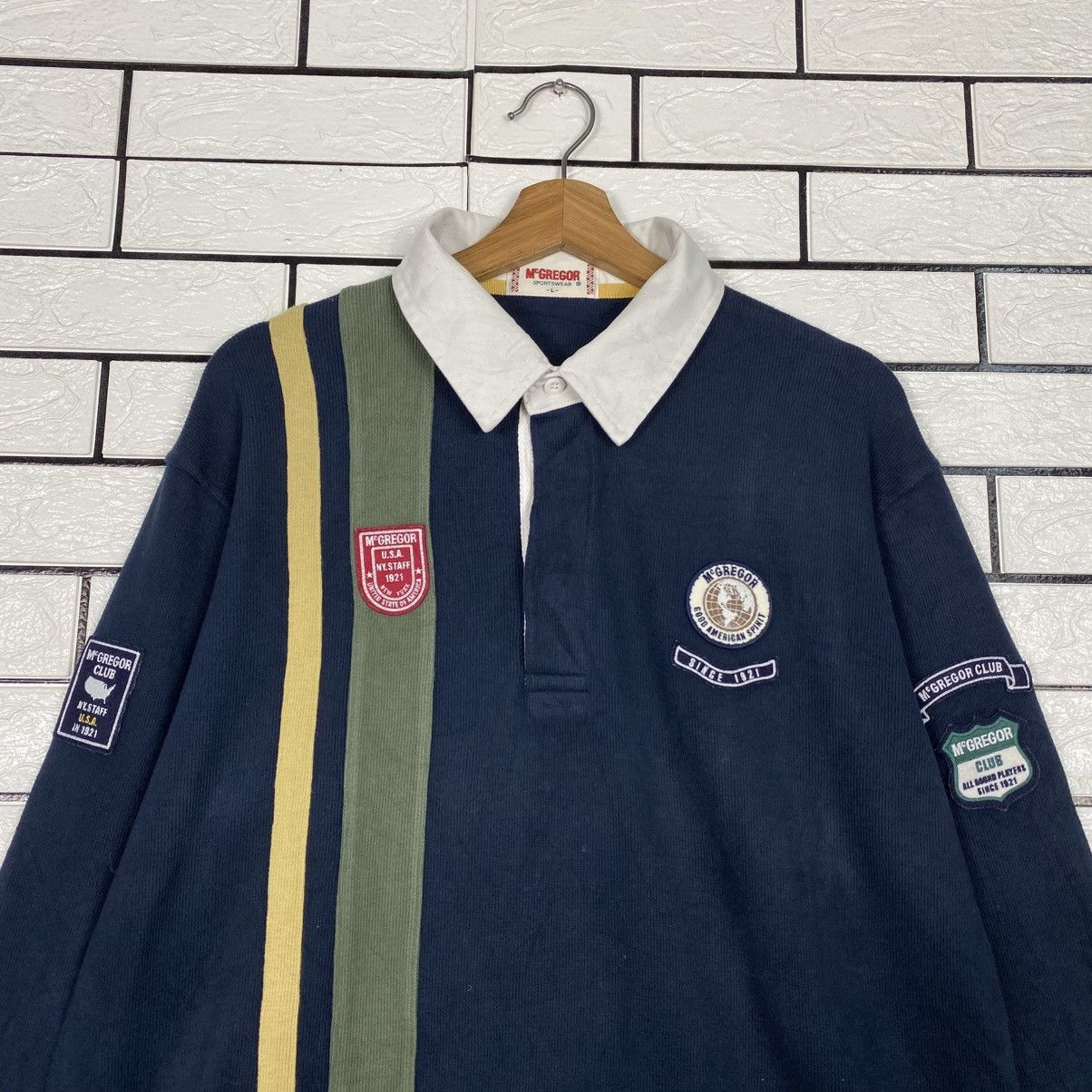 Japanese Brand Vintage Rugby Collar Long Sleeve Mc Gregor Issey Miyake Size US L / EU 52-54 / 3 - 4 Thumbnail