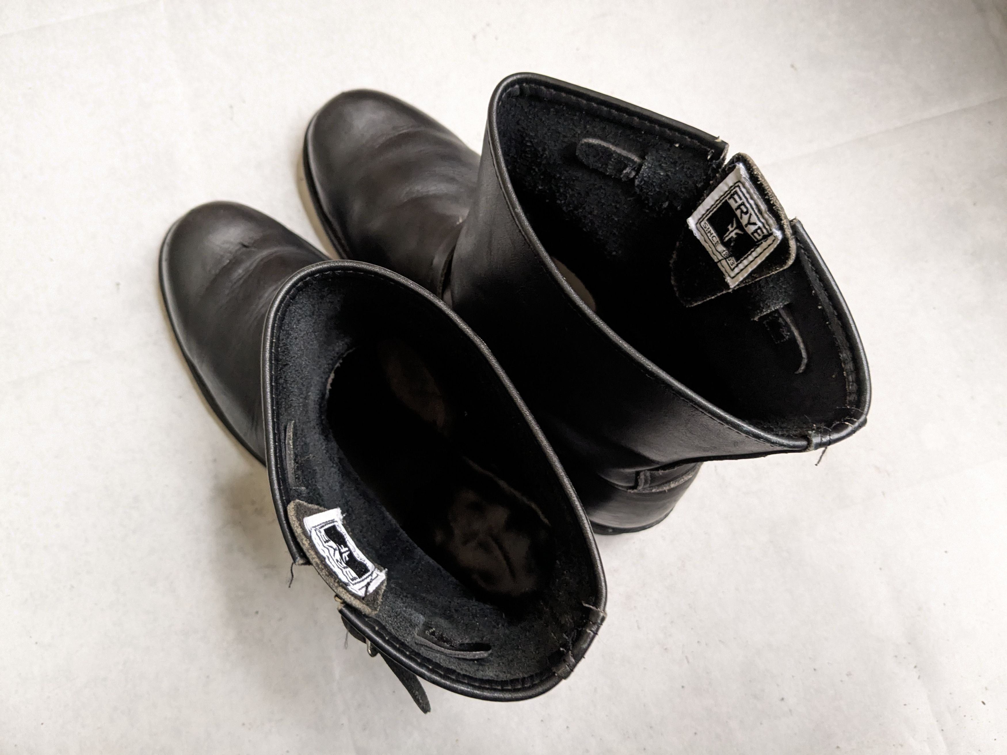 Frye Frye Engineer Boots Black Leather 13 M Leather Buckle Size US 13 / EU 46 - 14 Thumbnail