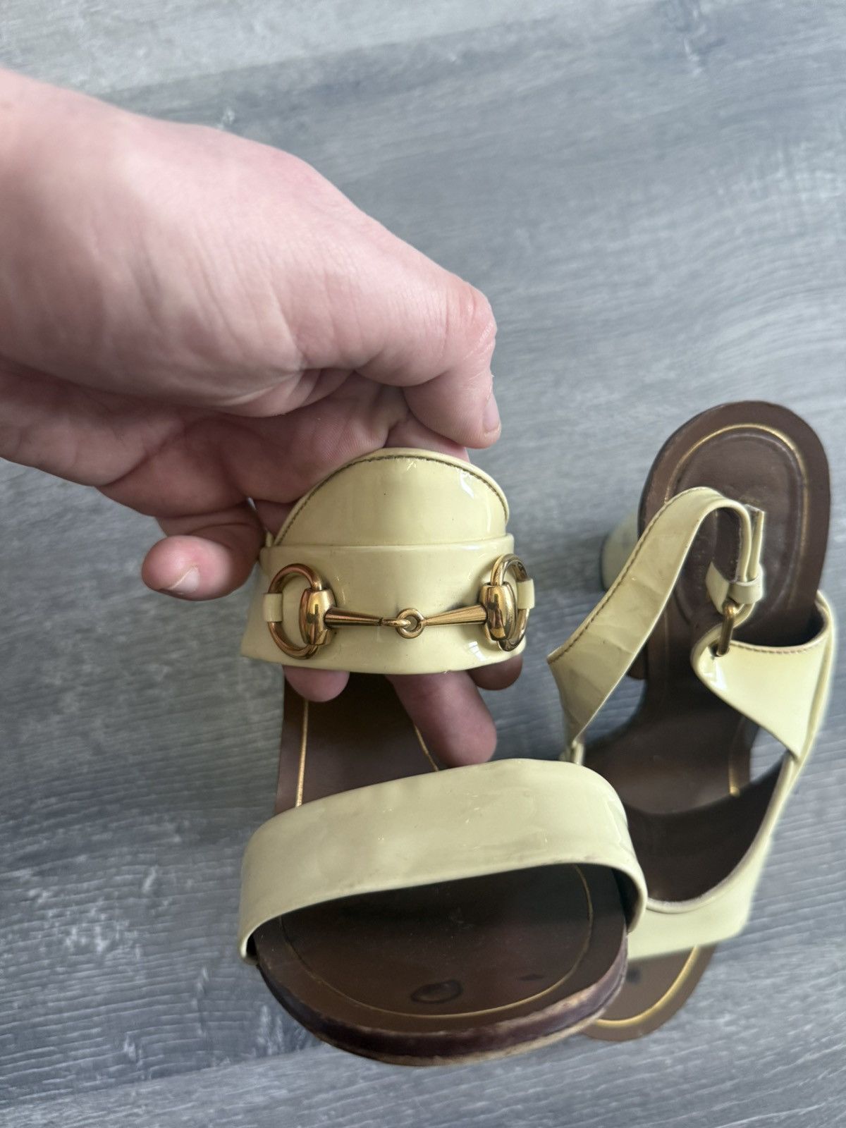 Gucci Vintage Gucci Leather Alyssa Horsebit Ankle Strap Sandals Size US 6 / IT 36 - 4 Thumbnail