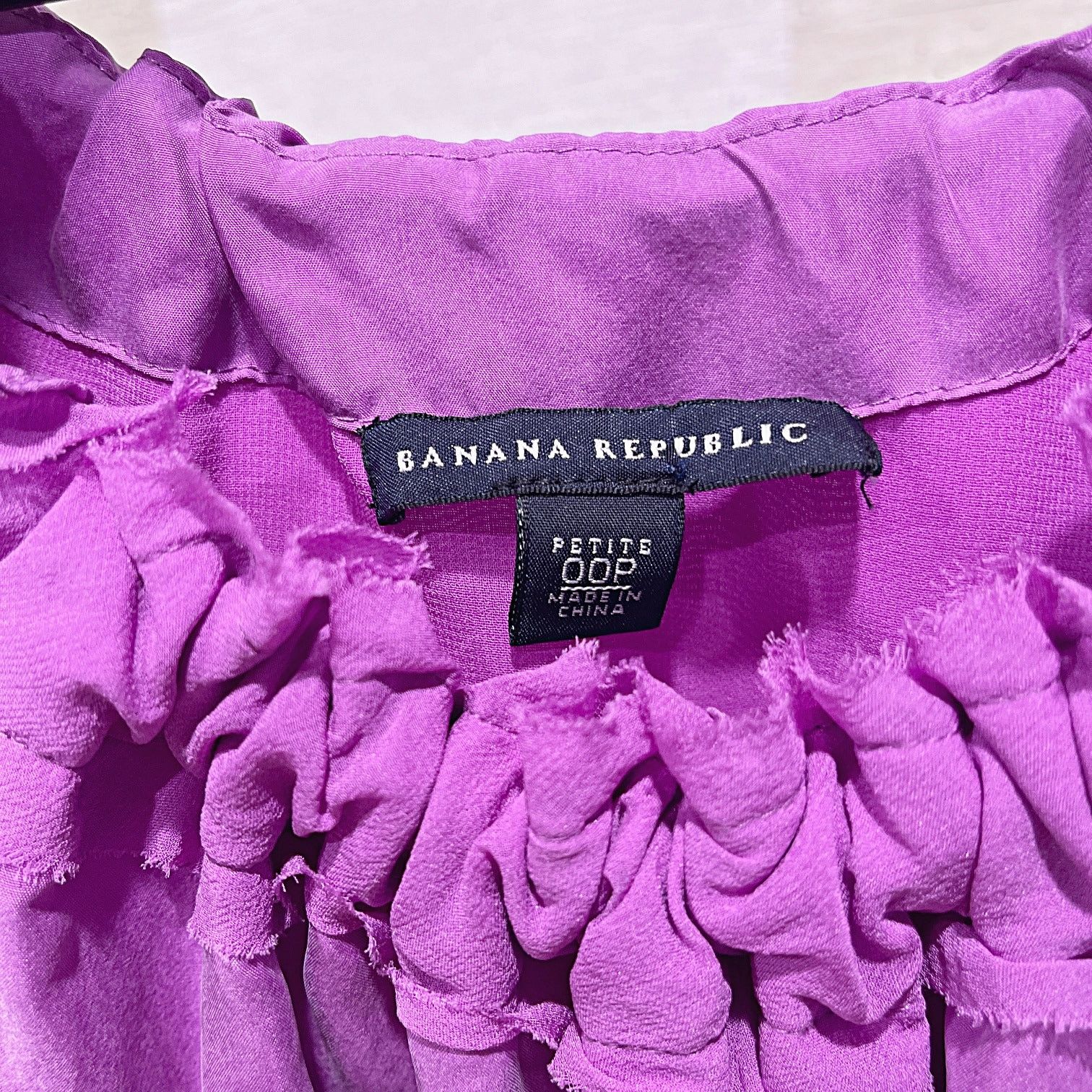 Banana Republic Banana Republic 100% Silk Ruched Bow Halter Dress Purple 00P Size XXS / US 00 / IT 34 - 5 Thumbnail