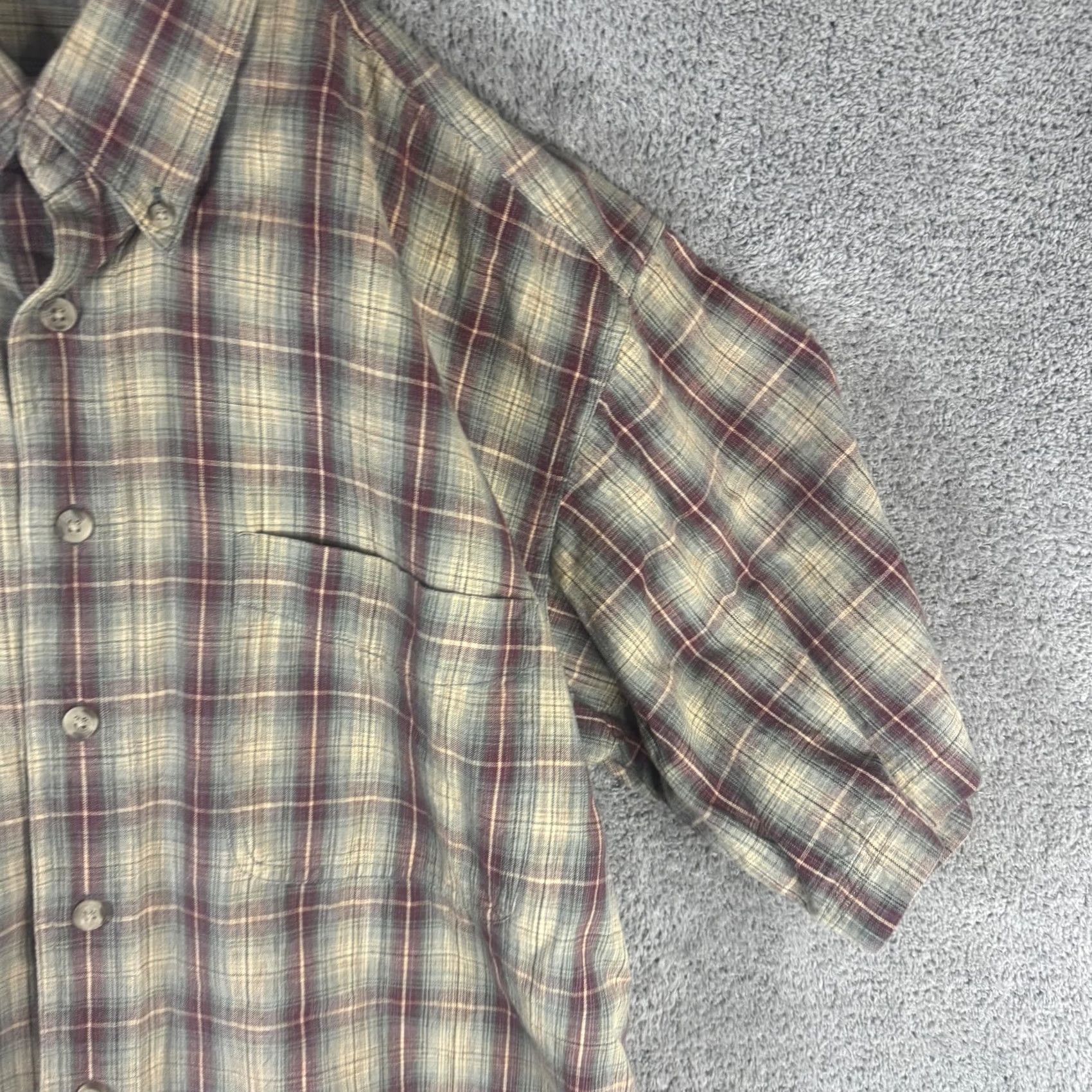 Vintage Woolrich Shirt Mens Medium Beige Plaid Short Sleeve Button Front Casual Size US M / EU 48-50 / 2 - 3 Thumbnail