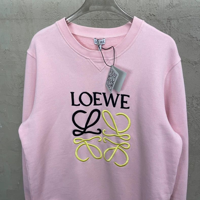 Loewe loewe Light pink embroidered logo classic round-neck sweats Size US XS / EU 42 / 0 - 3 Thumbnail