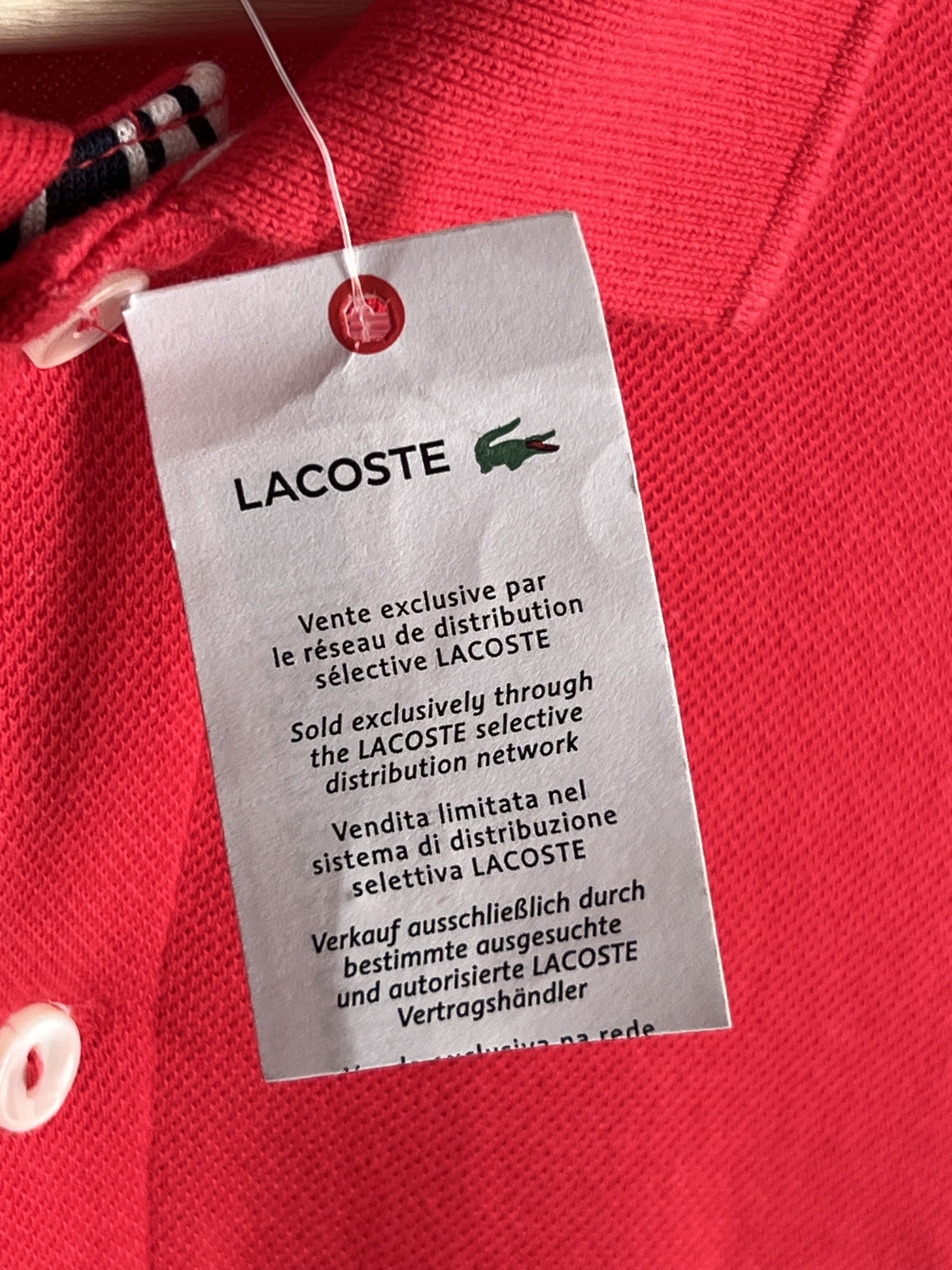 Lacoste Lacoste Polo Shirt Men Size 4 Medium Red Slim Fit Logo Size US M / EU 48-50 / 2 - 7 Thumbnail
