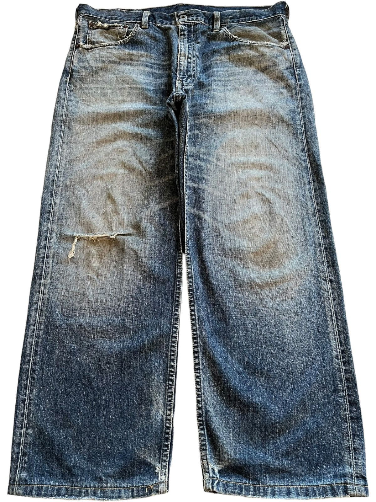 Vintage 90s Levis 503 Mud Wash Distressed Baggy Jeans