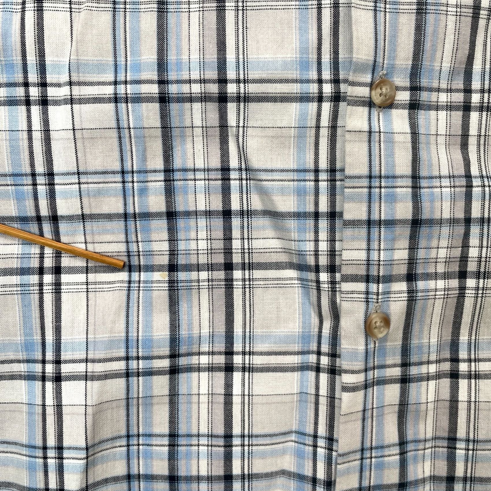 Dickies Dickies Shirt Mens 2XL Gray Plaid Cotton Short Sleeve Button Up Workwear Size US XXL / EU 58 / 5 - 6 Thumbnail