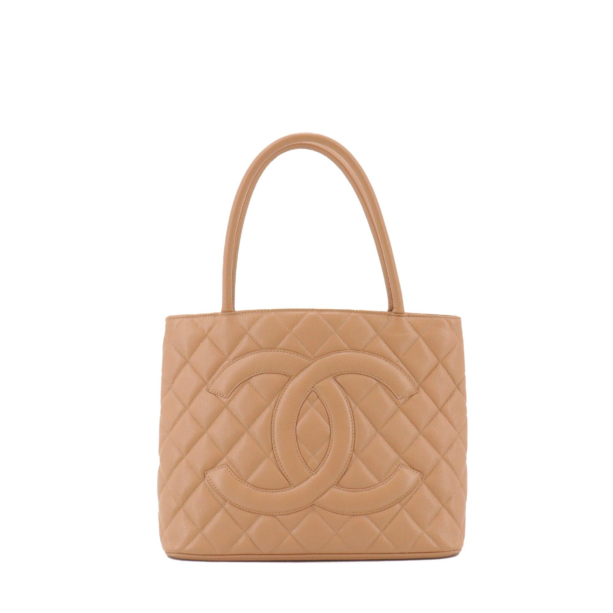 Chanel CHANEL - Chanel Medaillon handbag in beige caviar leather Size ONE SIZE - 1 Thumbnail