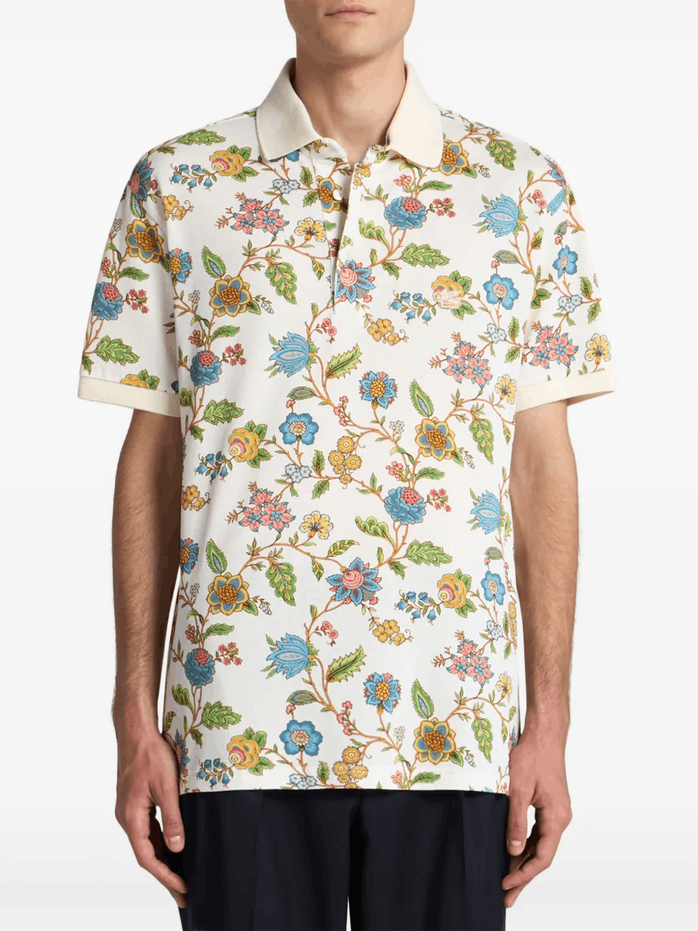 Other Floral-Print Polo Shirt – Men’s Short Sleeve Cotton Polo Size US L / EU 52-54 / 3 - 2 Thumbnail