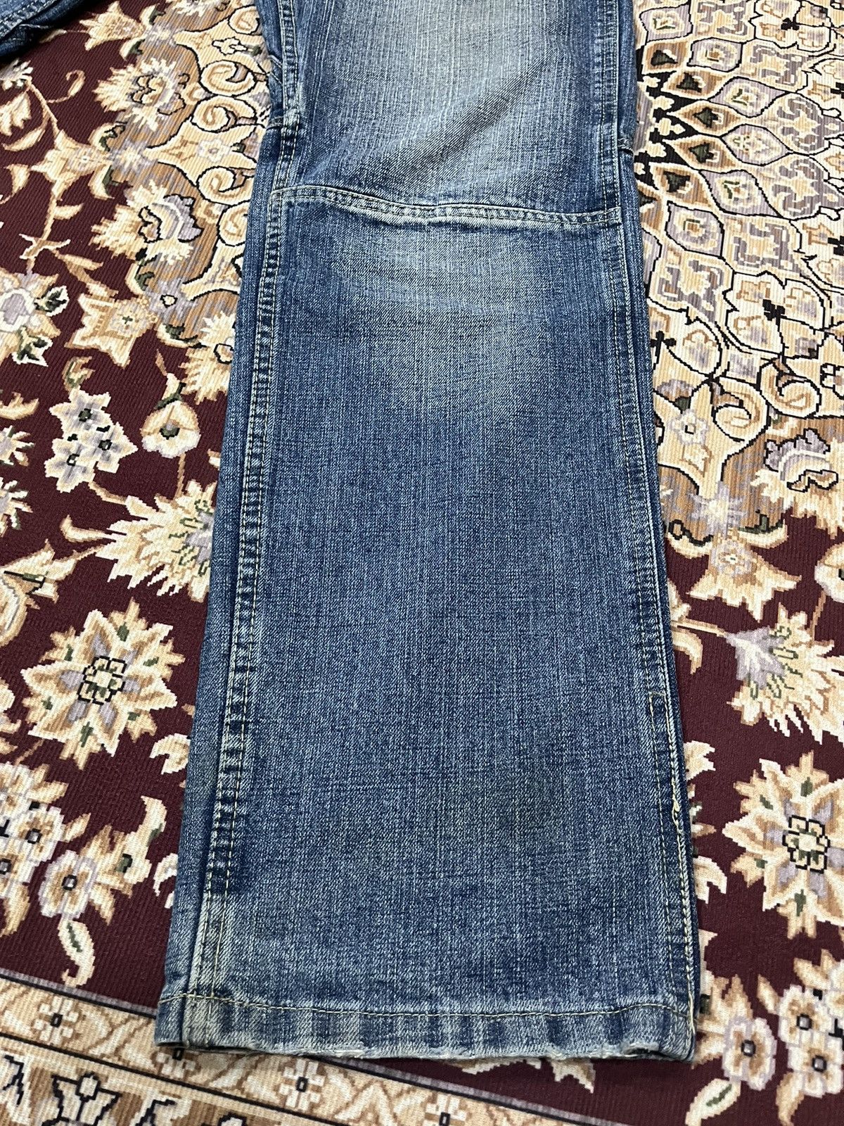 Japanese Brand T Traxx Double Knee Stain Denim Size US 34 / EU 50 - 4 Thumbnail