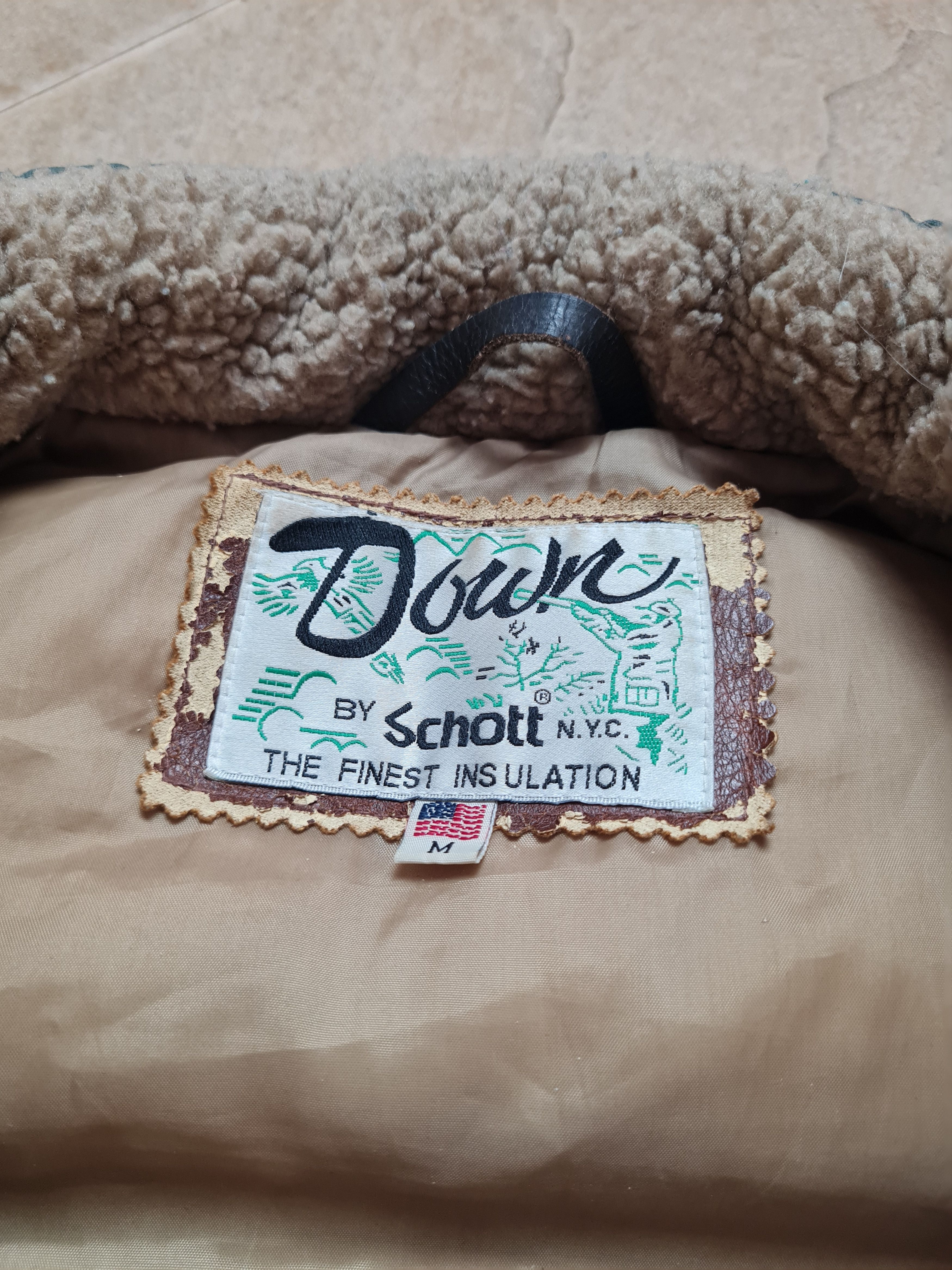 Schott VINTAGE US SCHOTT 126 GOOSE DOWN TAN DOWN VEST JACKET SIZE M Size US M / EU 48-50 / 2 - 24 Thumbnail