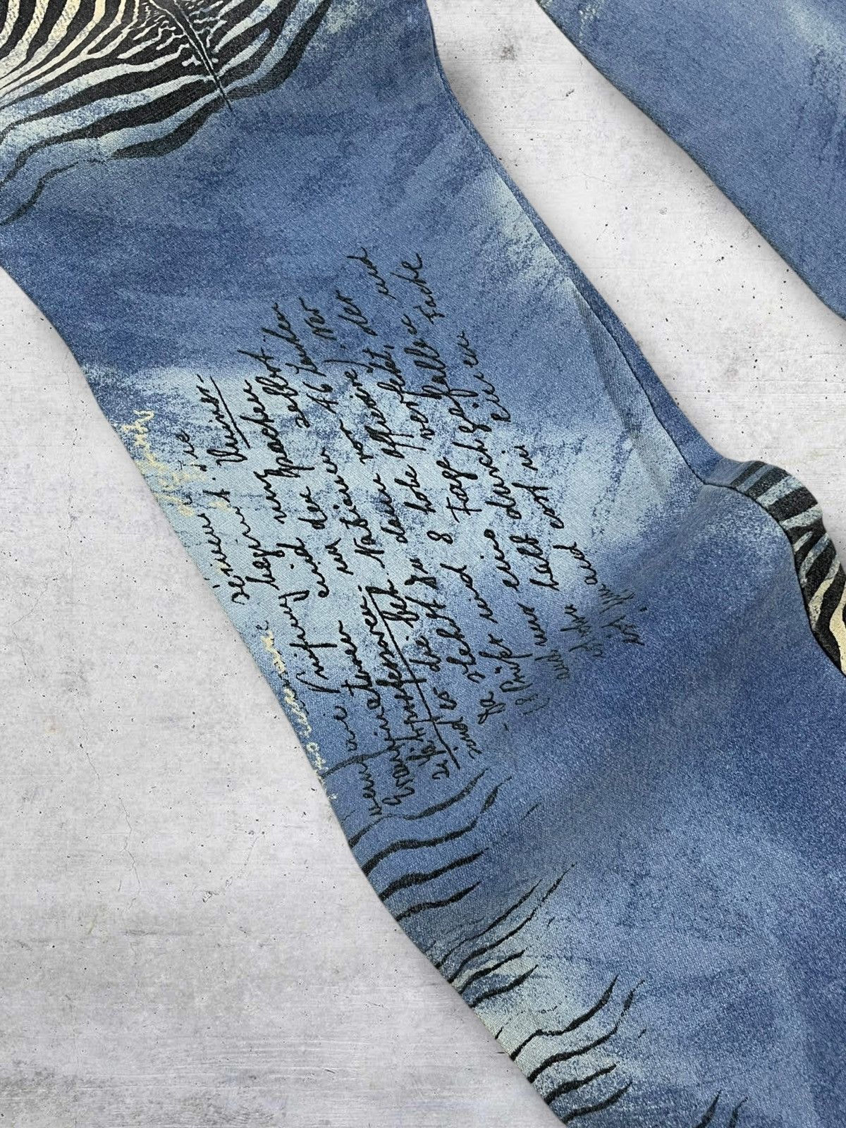 Vintage VINTAGE 80S OG ITALIAN DESIGNER POEM BLUE AQUARIUM ART PANT Size US 28 / EU 44 - 12 Thumbnail