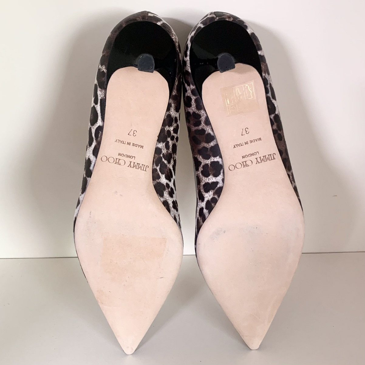 Jimmy Choo Jimmy chop leather leopard kitten heels Size US 7 / IT 37 - 5 Thumbnail