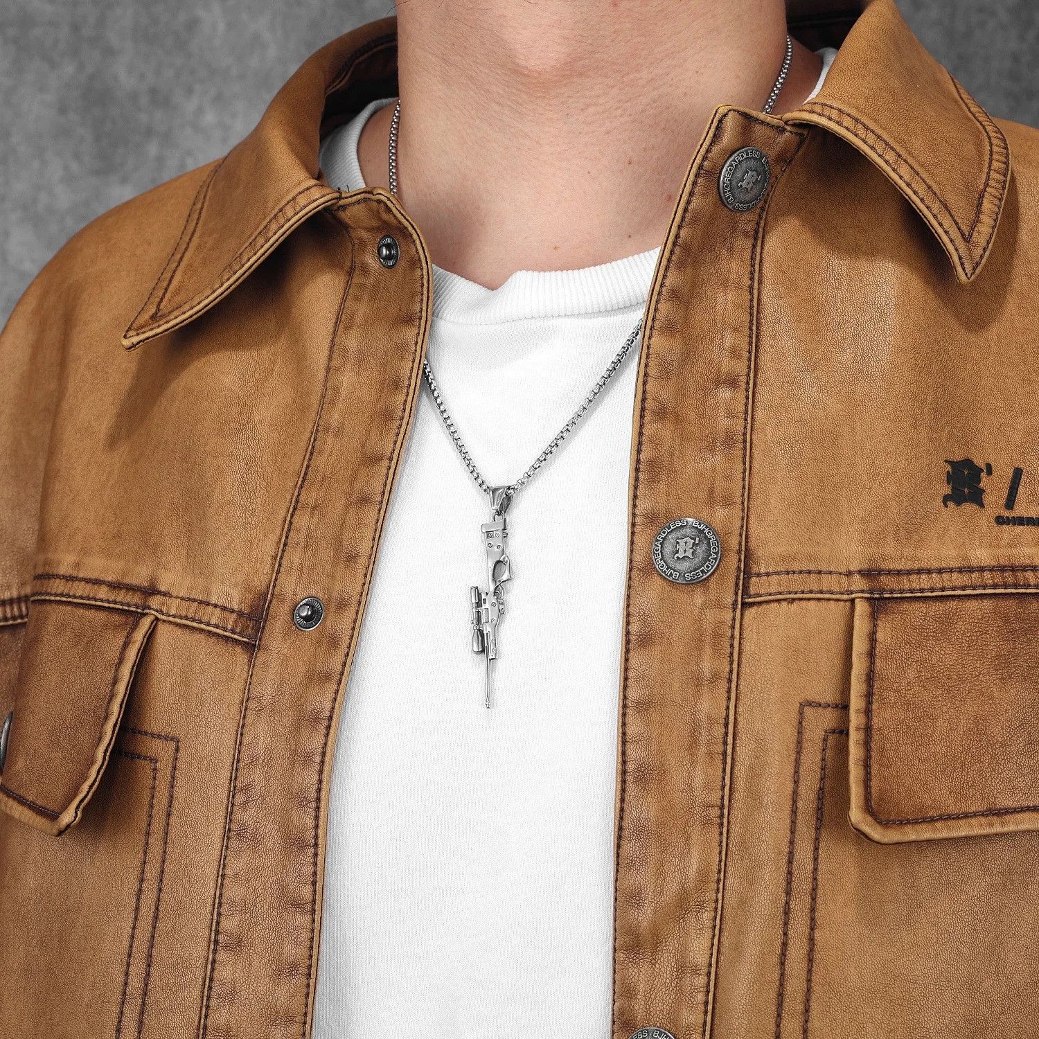 Other Sniper Rifle Gun Pendant Accessories Necklace Gifts For Him Size ONE SIZE - 5 Thumbnail