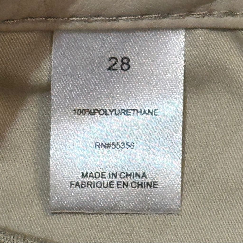 Other Blue Revival UNREAL Vegan LEATHER STRAIGHT LEG IN BONE SZ 28 Size 28" / US 6 / IT 42 - 9 Thumbnail