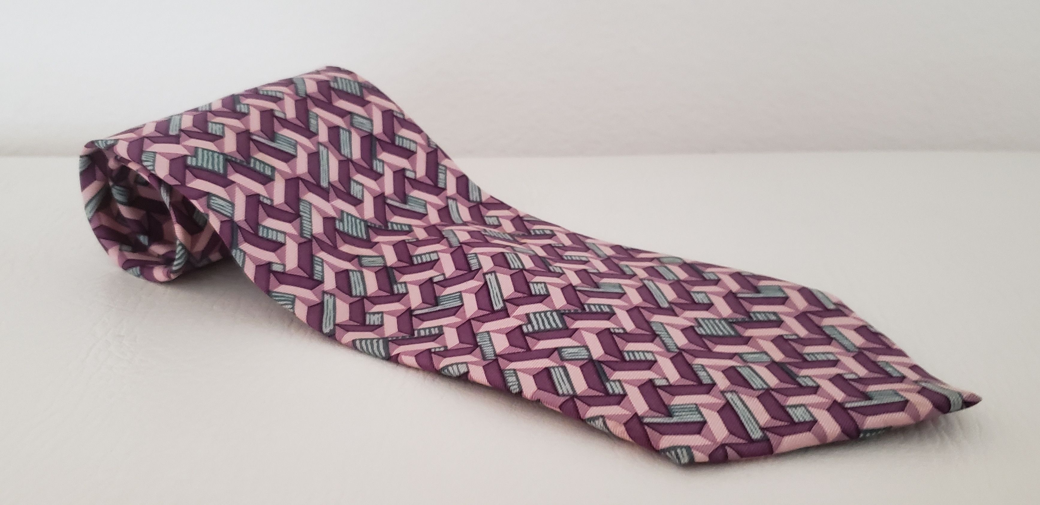 Pierre Balmain Pierre Balmain neck tie pink purple silk 1980s Size ONE SIZE - 1 Thumbnail