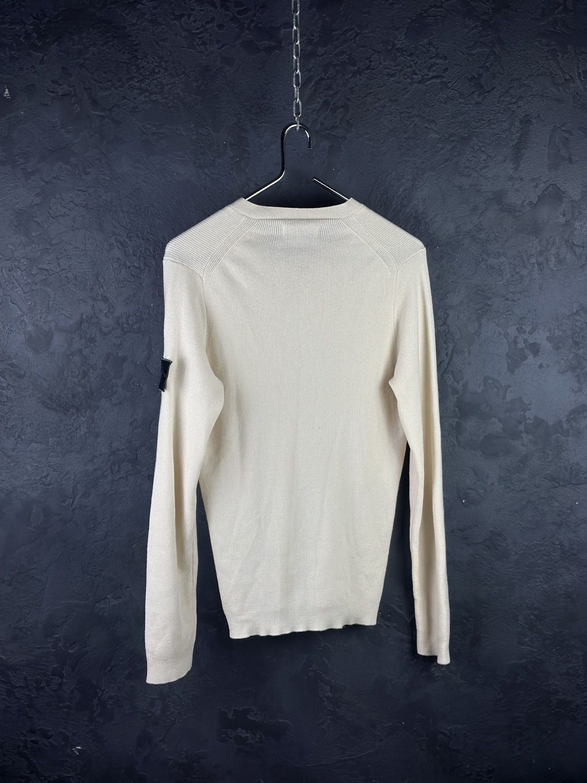 Stone Island × Vintage Stone Island Vintage V-Neck Knitwear Sweater Mens Size L Size US L / EU 52-54 / 3 - 3 Thumbnail