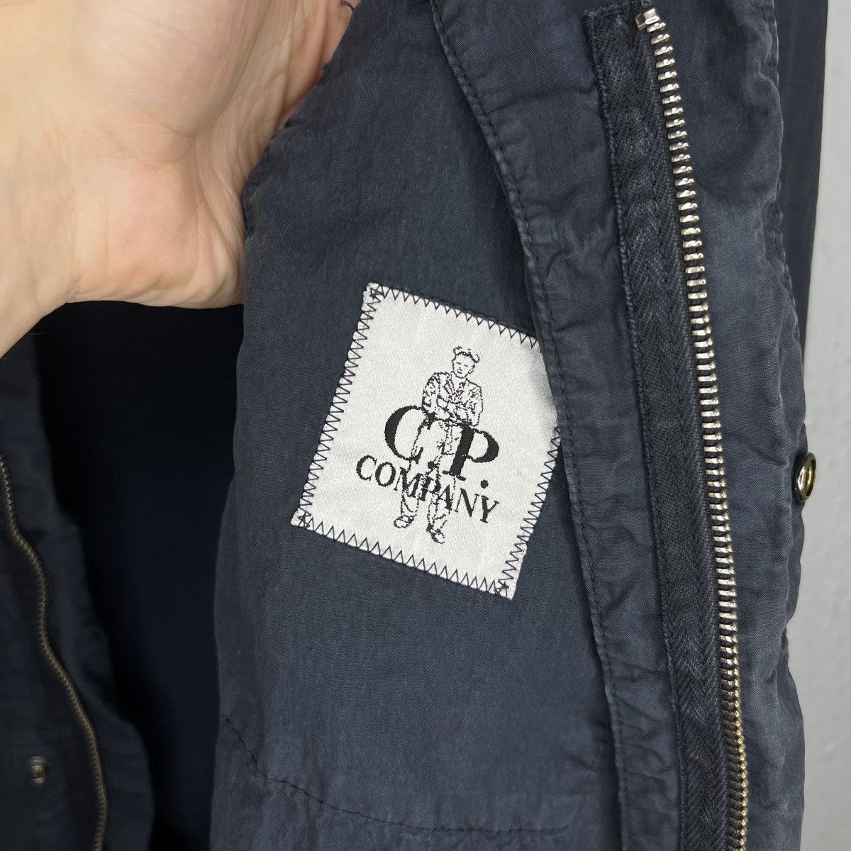 C.P. Company C.P. Company Garment Dyed Google Jacket Overshirt Navy Logo Size US L / EU 52-54 / 3 - 6 Thumbnail