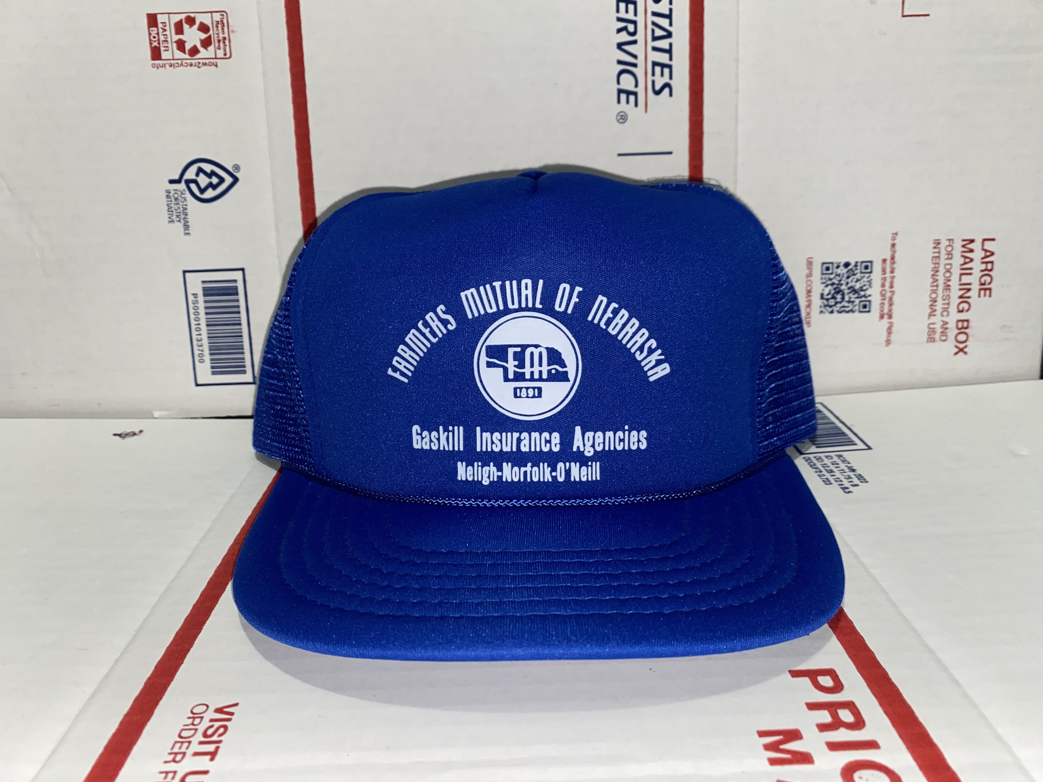 Vintage Farmers Mutual NE Nebraska gaskill Trucker hat vtg Cap USA Size ONE SIZE - 1 Thumbnail
