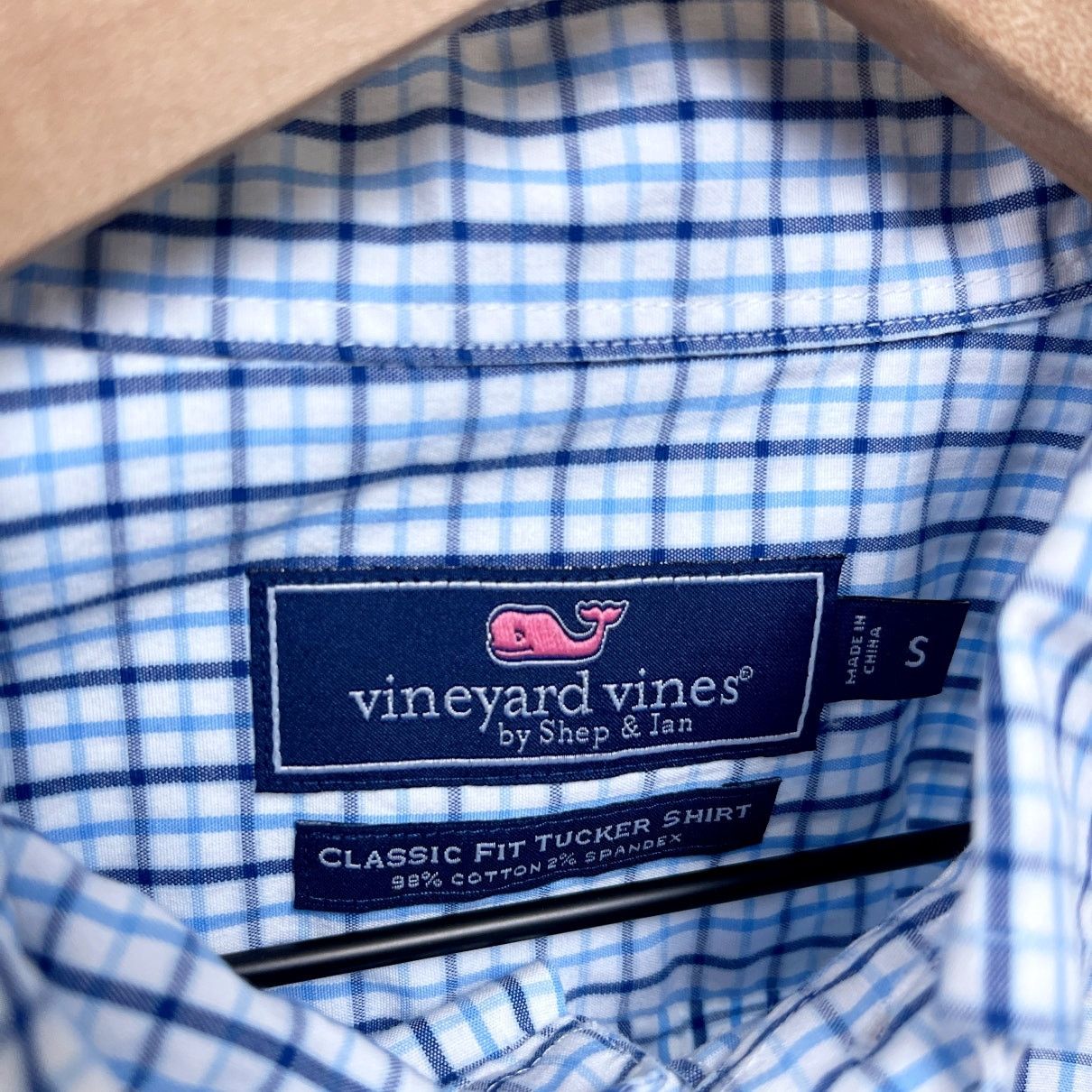 Vineyard Vines Vineyard Vines Classic Tucker Shirt Blue White Check Mens S Size US S / EU 44-46 / 1 - 6 Thumbnail
