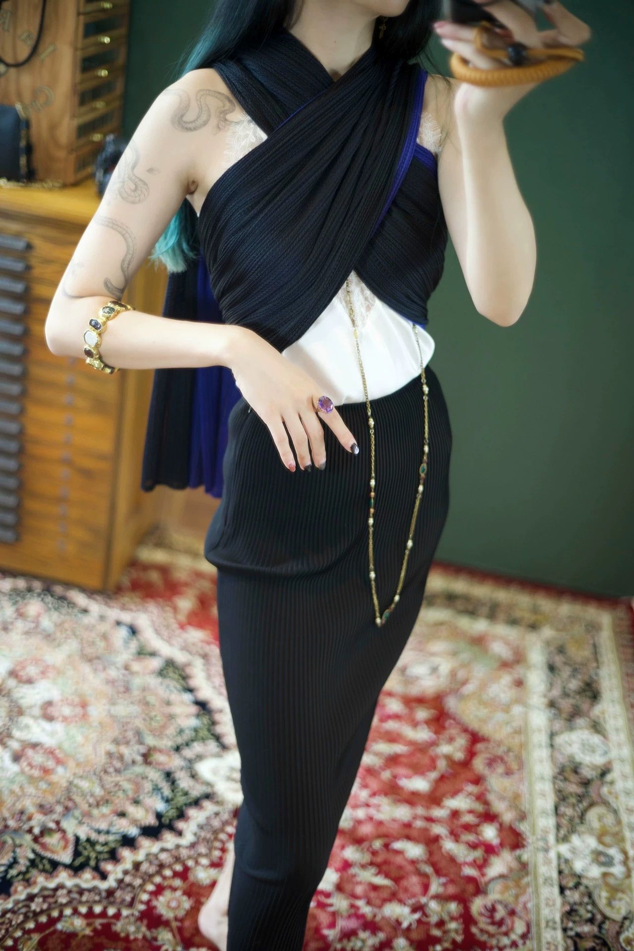 Thierry Mugler Thierry Mugler Vintage Pleated Fitted Skirt XS/Fr36 Size 25" / US 0 / IT 36 - 3 Thumbnail