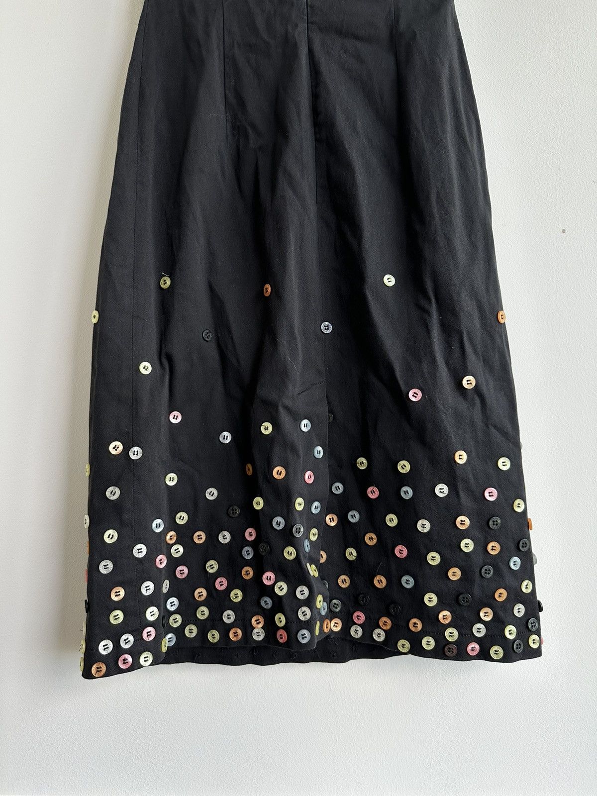 Moschino MOSCHINO JEANS Buttons Decorated Black Strapless Dress US 8 Size M / US 6-8 / IT 42-44 - 5 Thumbnail
