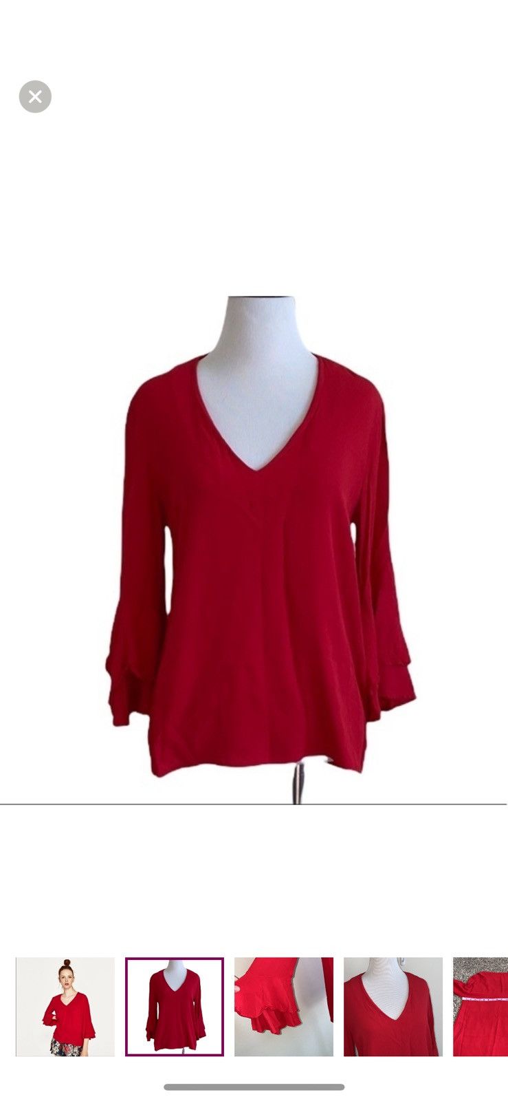 Zara Zara small ruffle sleeves blouse Size S / US 4 / IT 40 - 1 Thumbnail