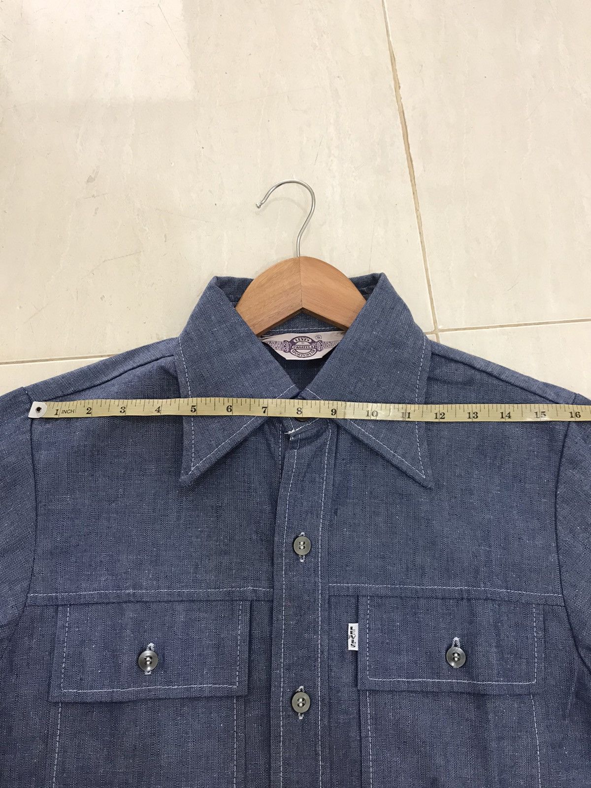 Levi's × Vintage Vintage Levis Panatela Shirt Big E Size US S / EU 44-46 / 1 - 11 Thumbnail