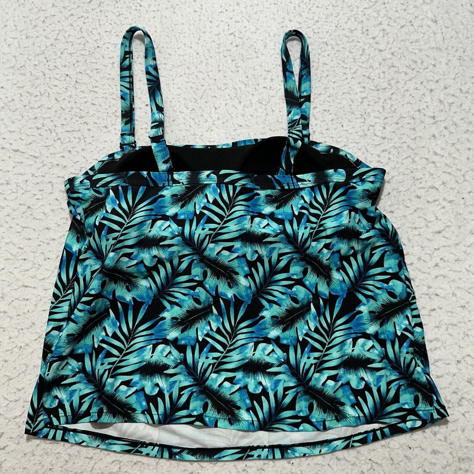 Other Blair 16 Swim Top Padded Teal Blue Hawaiian Floral Swimwear Size ONE SIZE - 8 Thumbnail