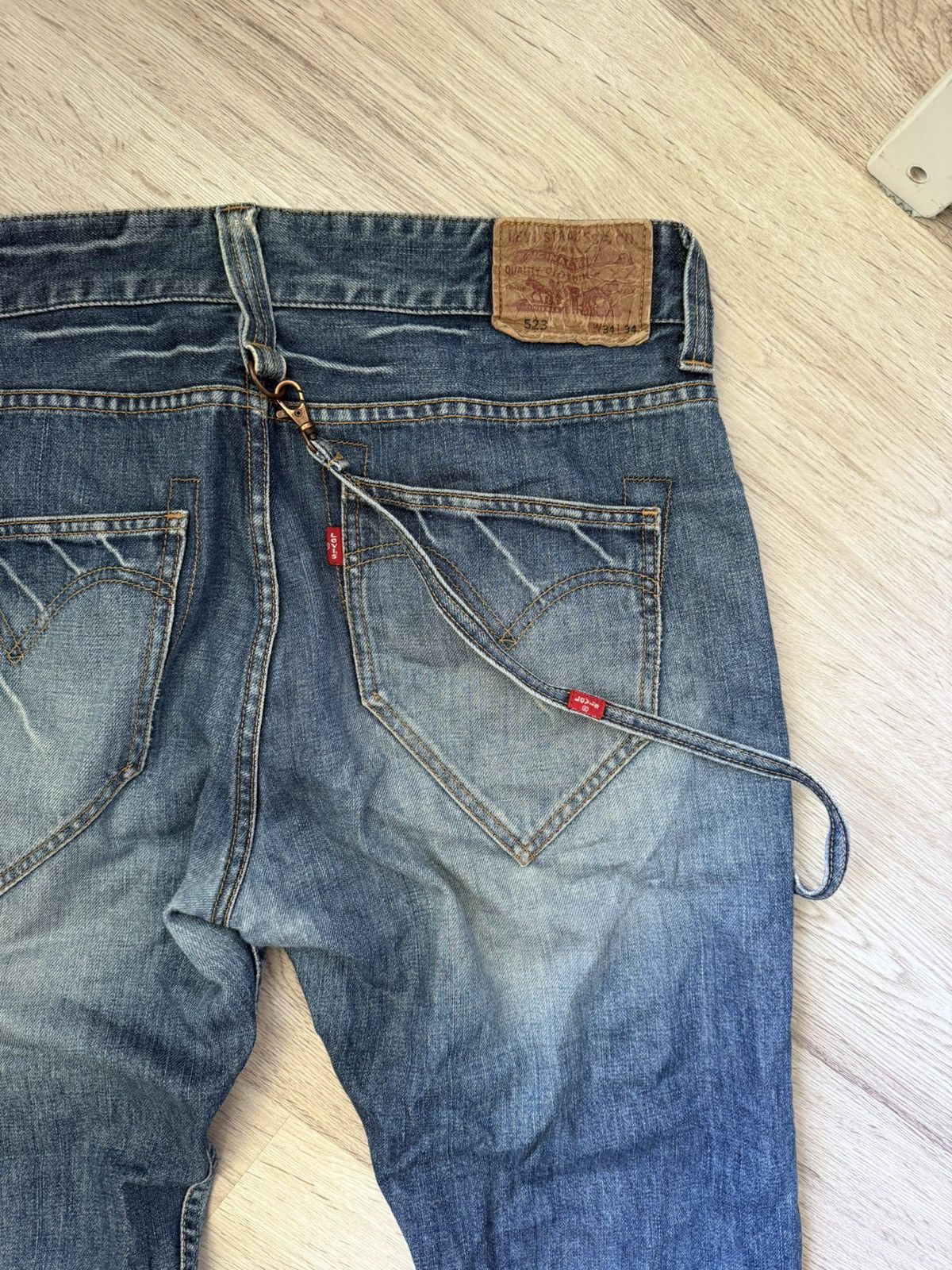 Levi's Levi’s 523 Distressed Jeans Y2K Grunge w Strap Altered Size US 34 / EU 50 - 20 Thumbnail